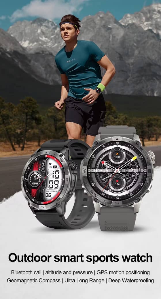 SENBONO HK08 Smartwatch – Montre Connectée Premium Homme